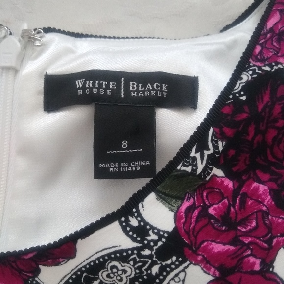 Floral pink roses belted sheath dress - Picture 2 of 7